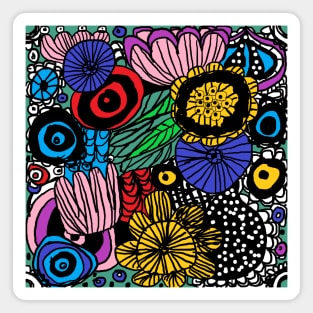 My garden full of flowers, Flower patterns Magnet